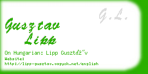 gusztav lipp business card